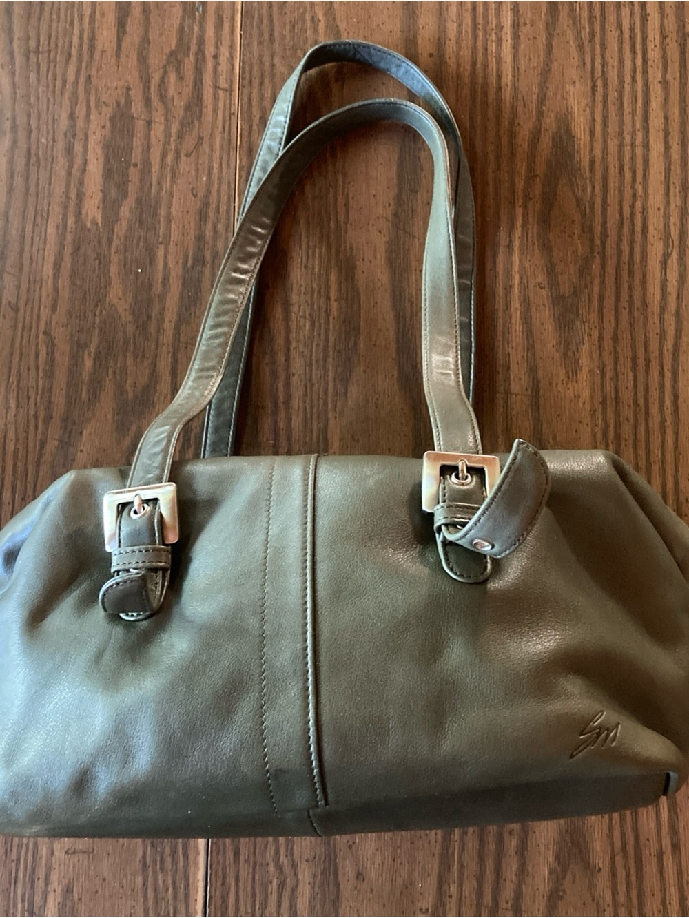Women’s Stone Mountain vintage Y2K green satchel shoulder bag